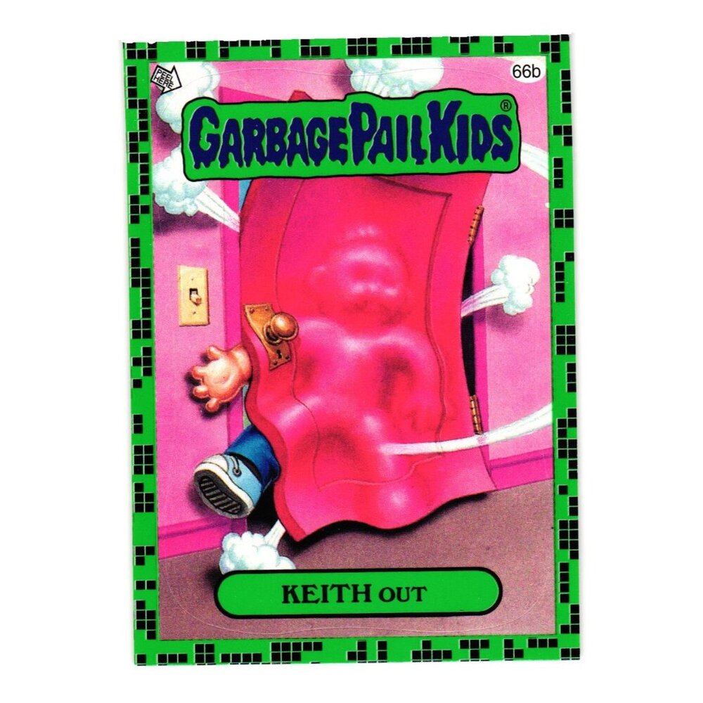 Garbage Pail Kids Lost Card 66B Keith Out Original 80s Topps Sticker Green